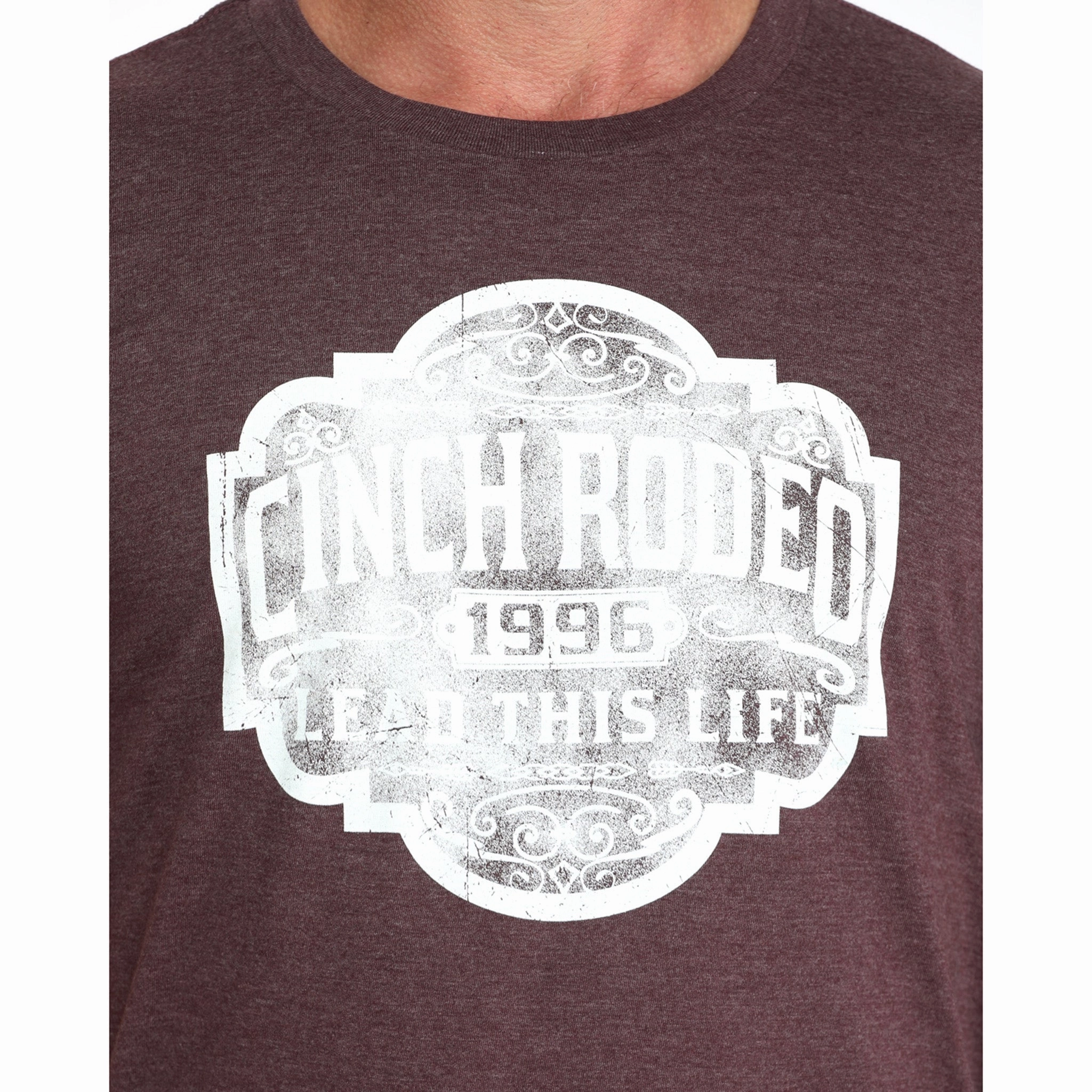 Cinch Men's Purple Graphic Rodeo Tee Trendy Layer