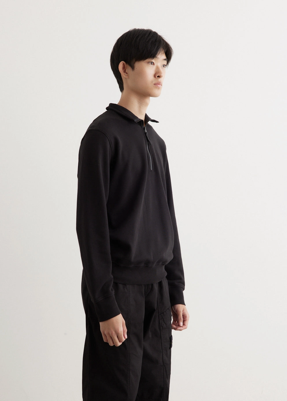 Cozy Fit Sleek Knit Half-Zip Sweatshirt