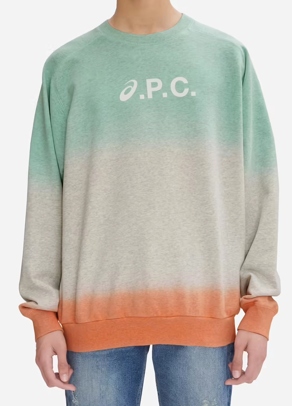 x ASICS Lake Dip Dye Sweatshirt Versatile Layer Fit Eco Friendly Yarn Blend