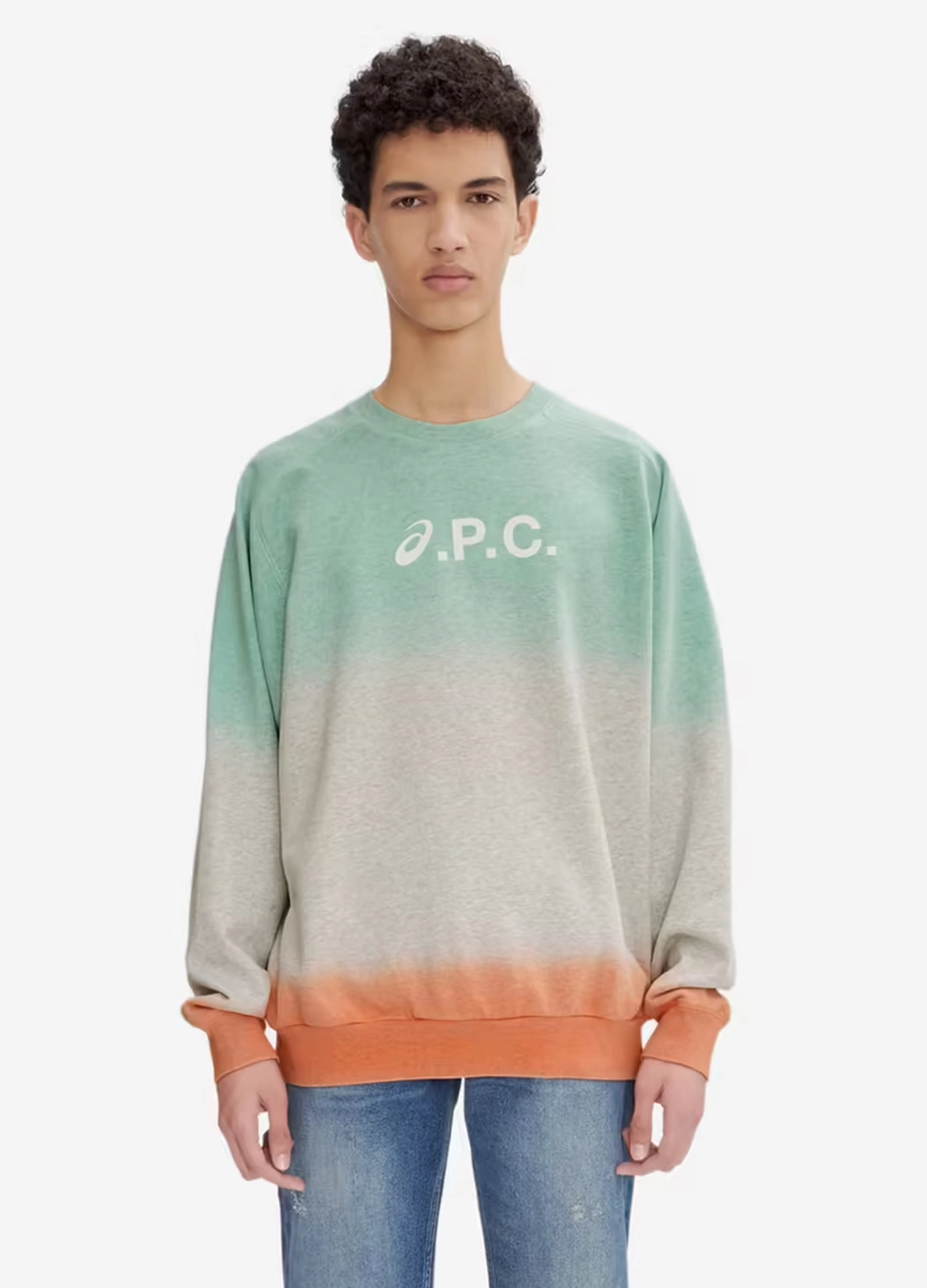 x ASICS Lake Dip Dye Sweatshirt Sporty Comfort Soft Layering