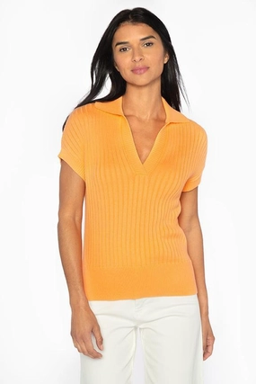 quick dry Rib Cap Sleeve Polo