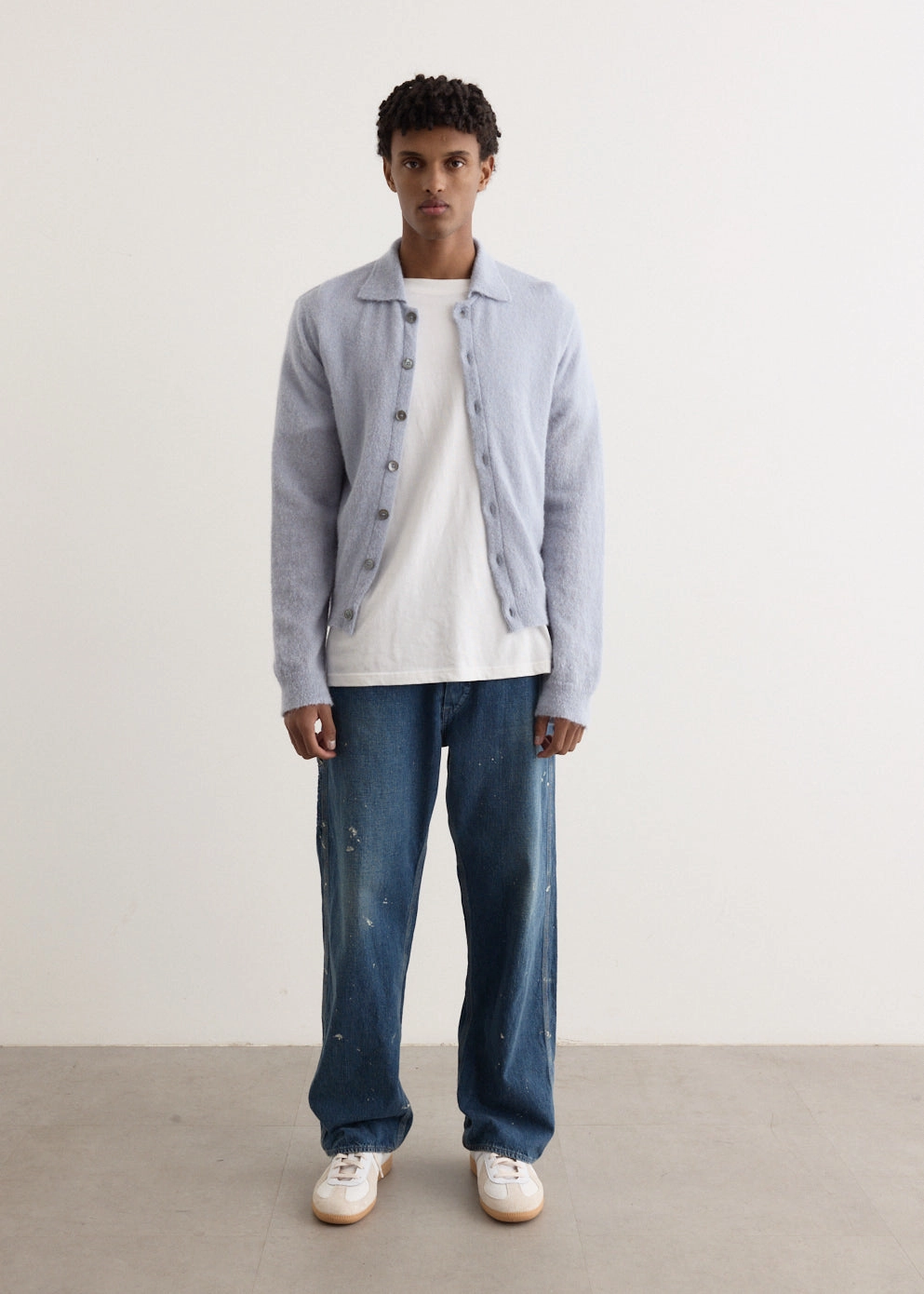 Denim Painter Pants With Paint Bold Look Parent Style Morning Stroll Streetwear Fan