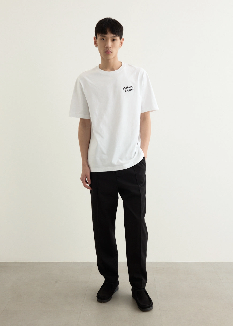 Smooth zipper closure Elasticated Waist Pants