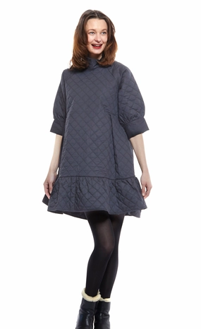 Dreamy Touch St. Tropez Softly Quilted Black Poplin Dress