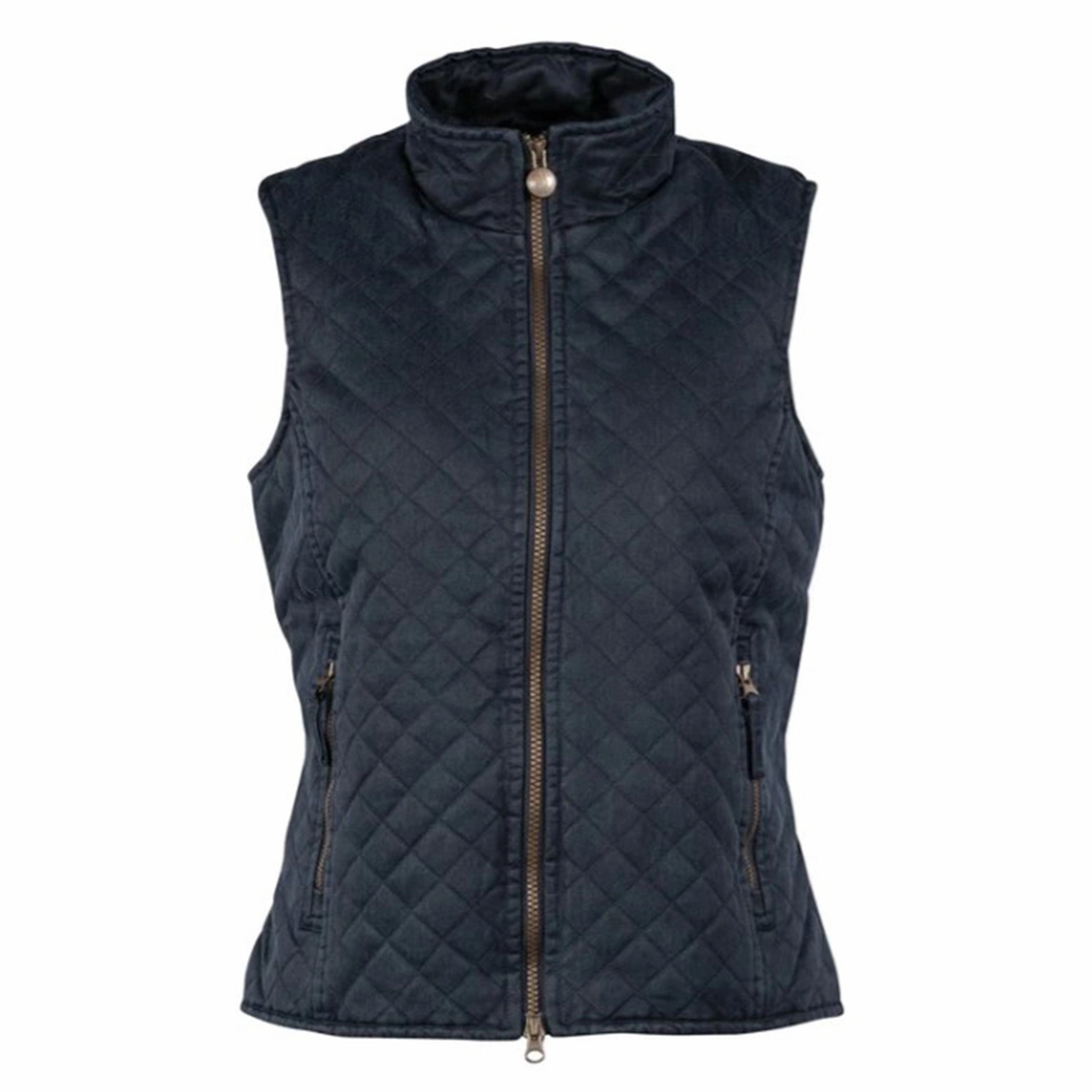 Mid Length Design Outback Trading Women's Navy Quilted Brisbane Vest