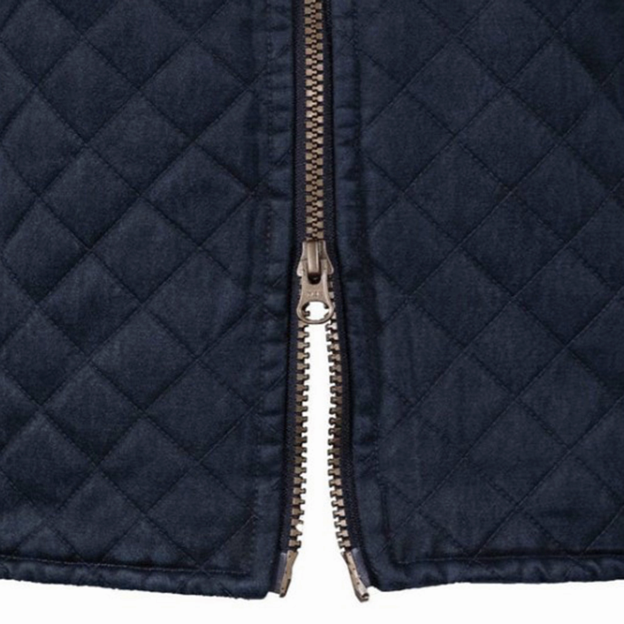 Outback Trading Women's Navy Quilted Brisbane Vest Non Restrictive Silhouette Wind Stop