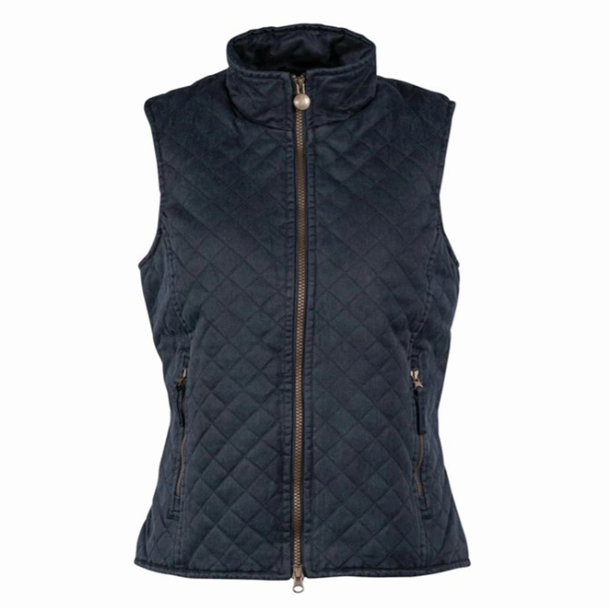 Outback Trading Women's Navy Quilted Brisbane Vest Cold Outfit
