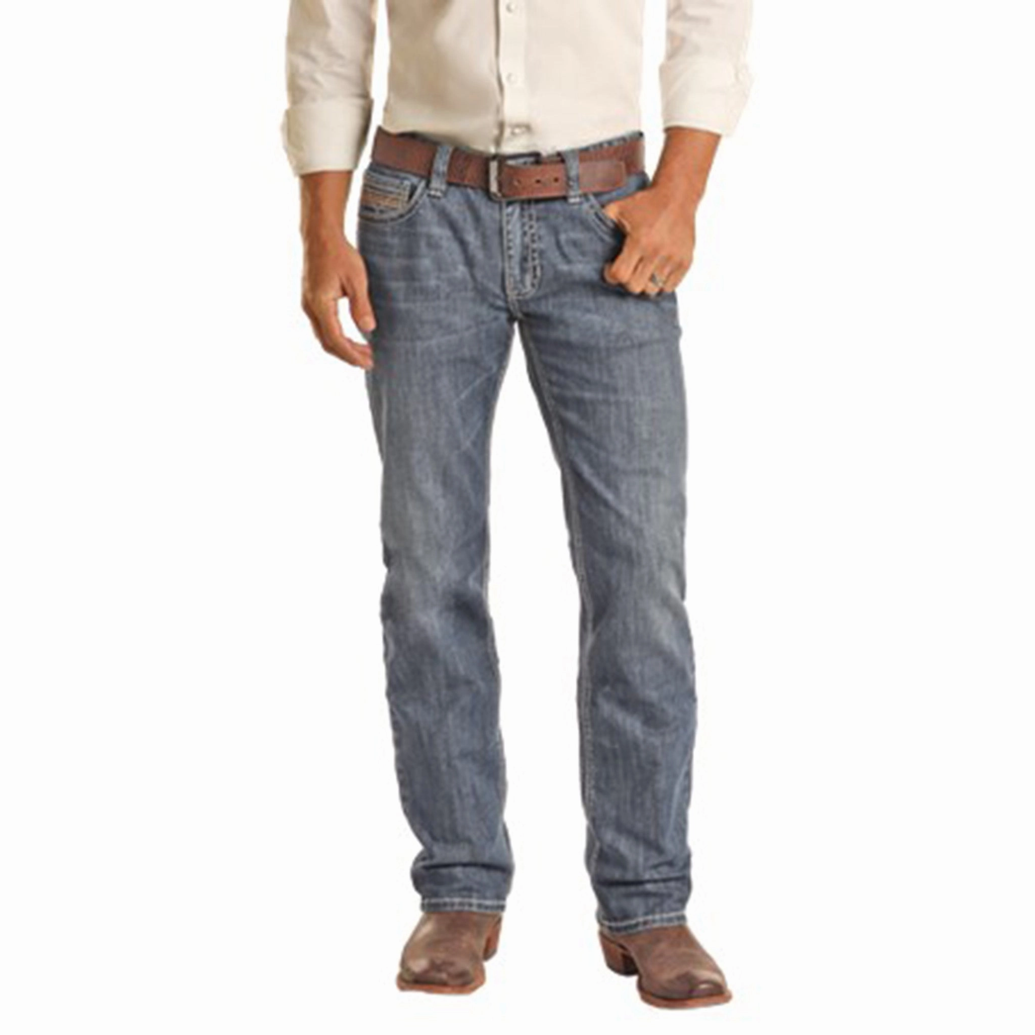 Rock & Roll Men's Slim Fit Revolver Jean Vibrant Fashion Lover Light Fabric