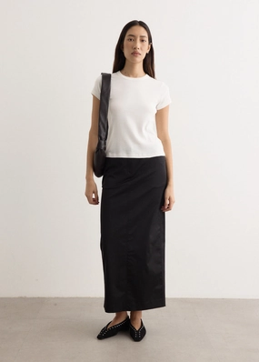 Matte Finish Straight Skirt