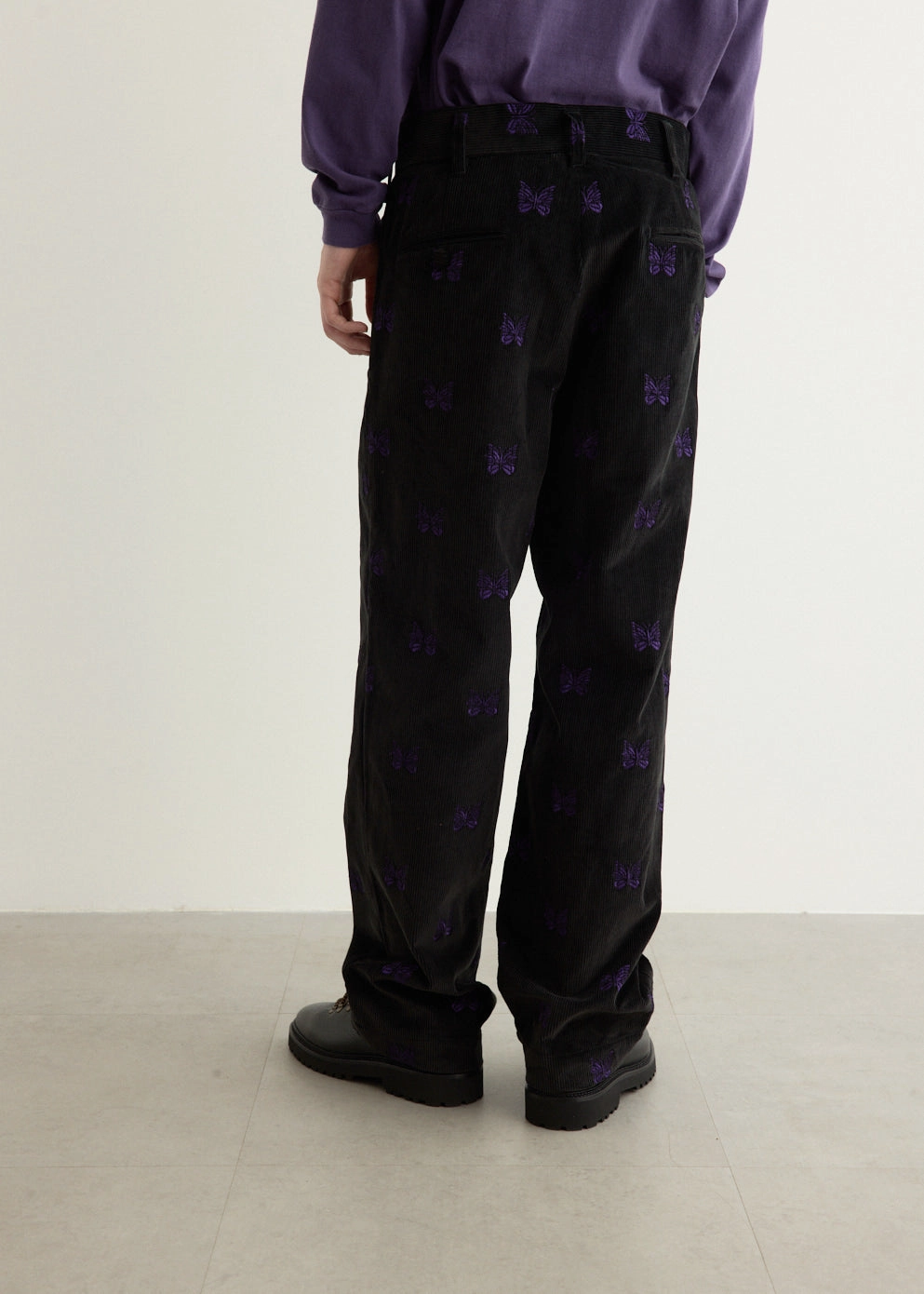 Straight Trouser - Papillon Emb. Corduroy Relaxed Design Wear