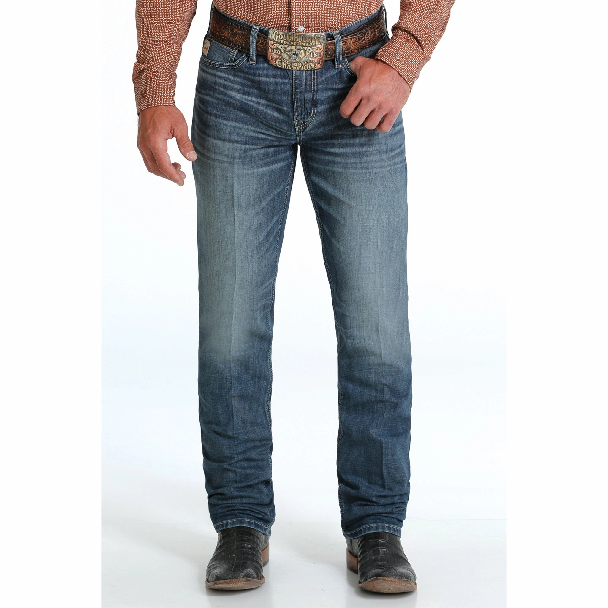 Cinch Men's Jesse Dark Stone Jean Low Impact Dye