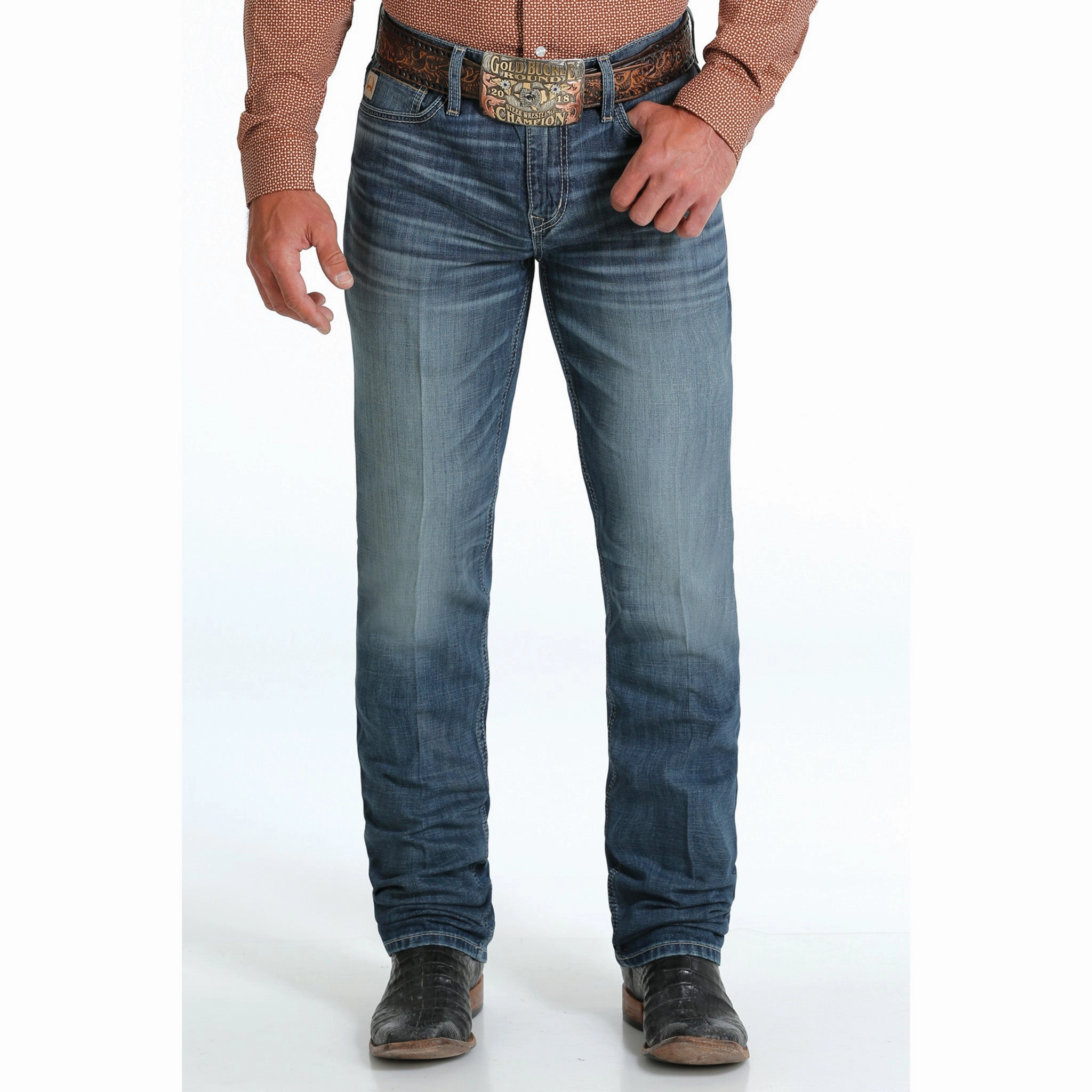 Premium Elegant Plain Favorite Cinch Men's Jesse Dark Stone Jean