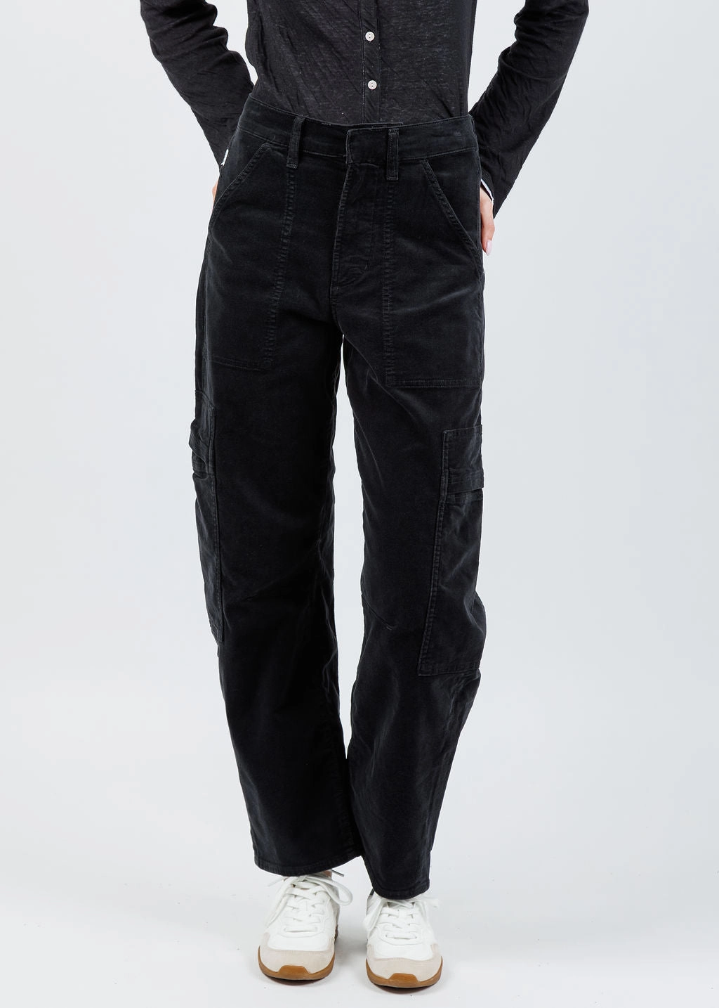 Fit For Movement UVProtectionCoating Marcelle Low Slung Easy Cargo Corduroy - Charcoal