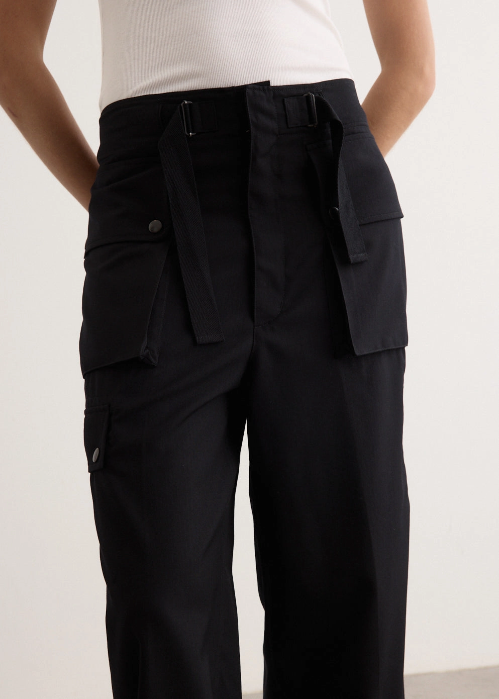 NonIrritatingSeams Wool Herringbone Cargo Pants
