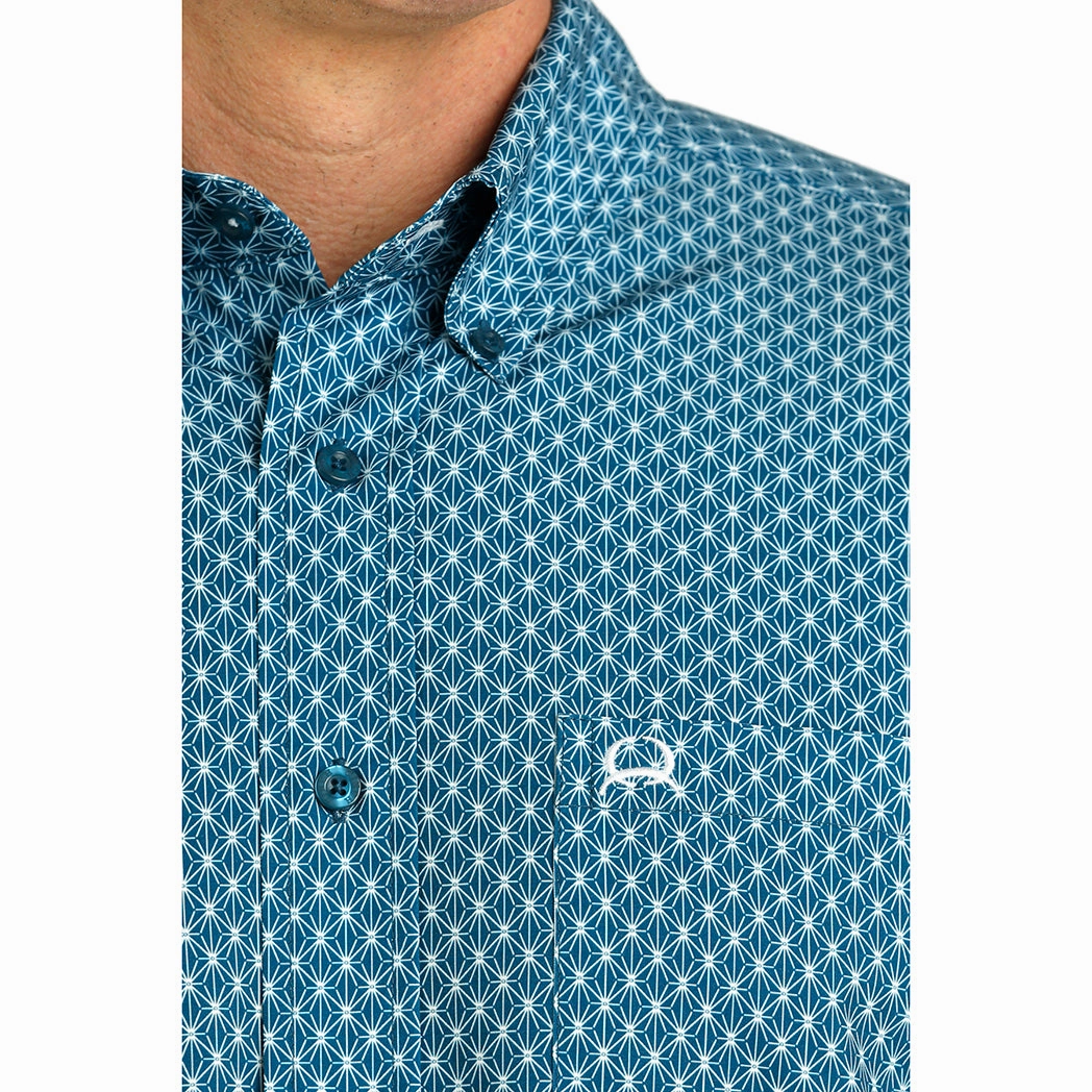 Soft Touch Fabric Cinch Men's ArenaFlex Teal Long Sleeve