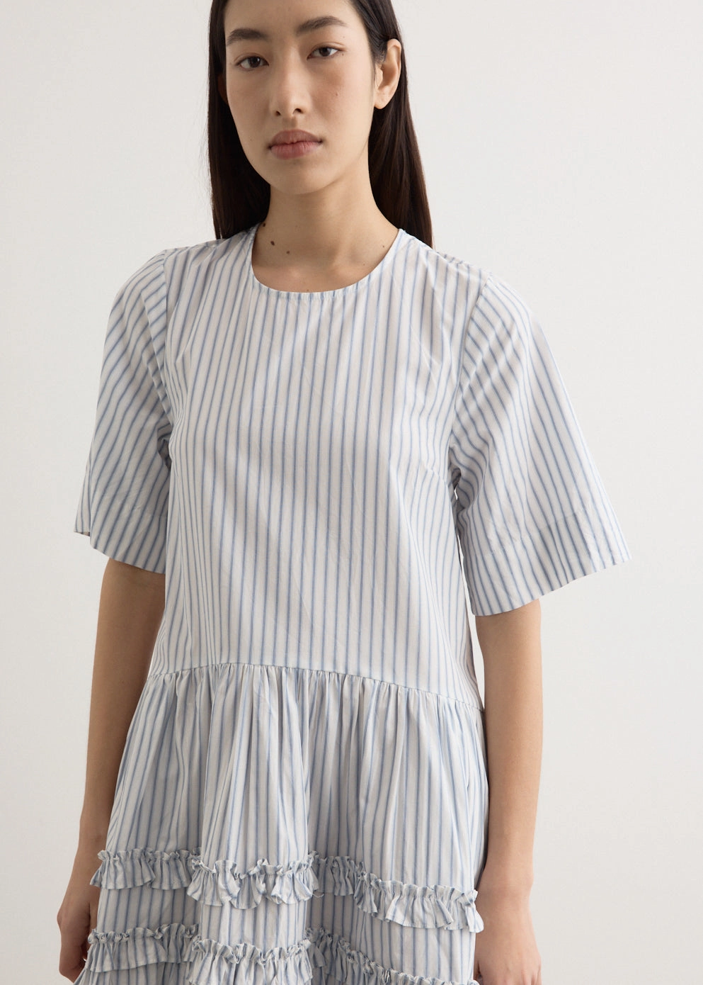 Easy to Wear Stripe Cotton Mini Dress