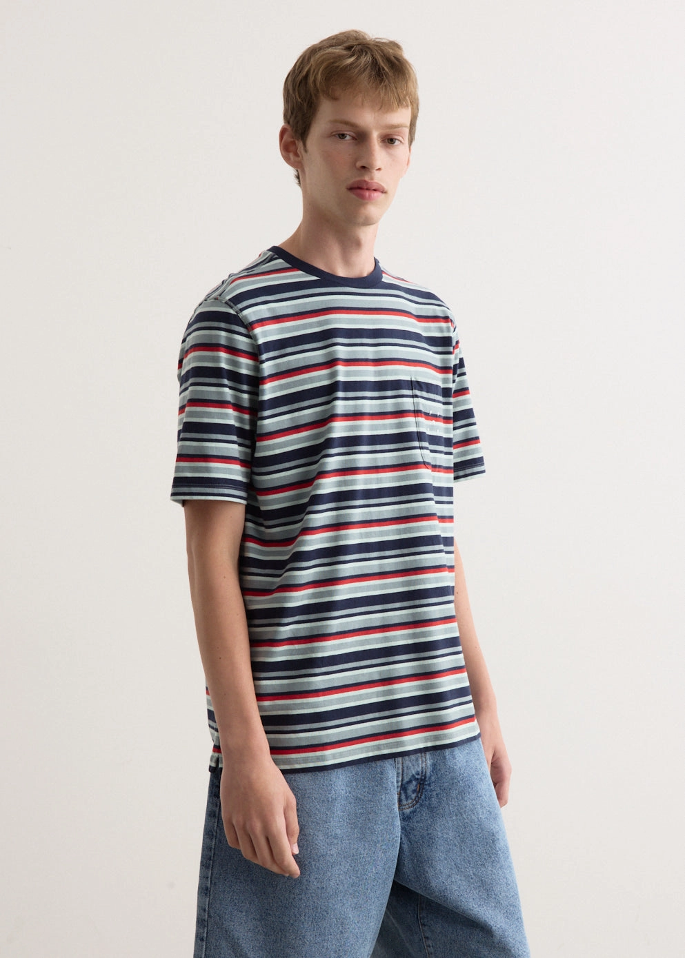 Fashion Ready Striped Pocket T-Shirt