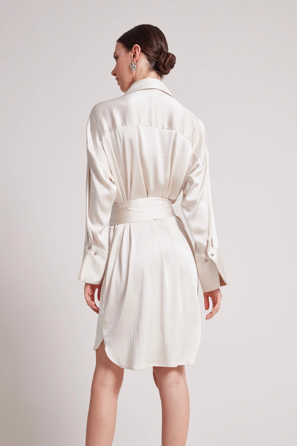 Kyoko Pullover Dress - Champagne TearResistantFabric Zip-Closure