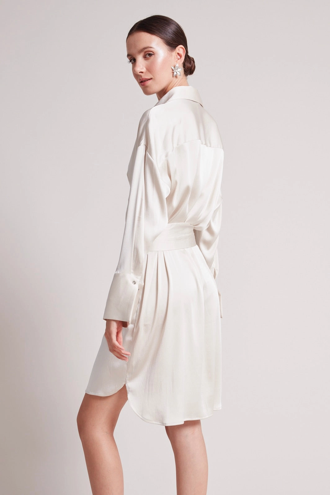 Kyoko Pullover Dress - Champagne Fall Outfit garden party