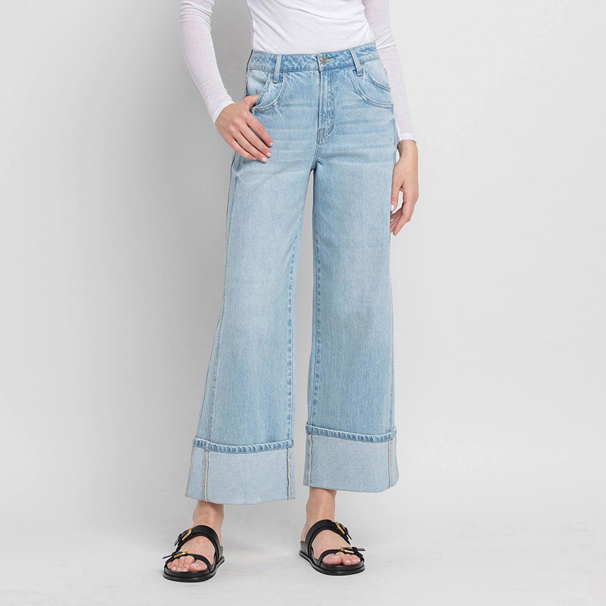 Flying Monkey Women's High Rise Cuffed Jean Effortless Clothing Outdoor Adventure Stylish Family Style