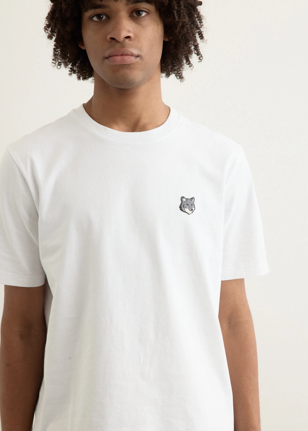 City Fashion Look Grey Fox Head Patch Comfort T-Shirt