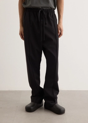 Stretchy Waist Sporty Nylon Relaxed Trackpant