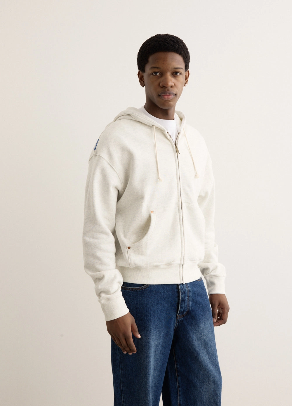 Textured Fabric Vintage Wash Finish Archive Hoodie