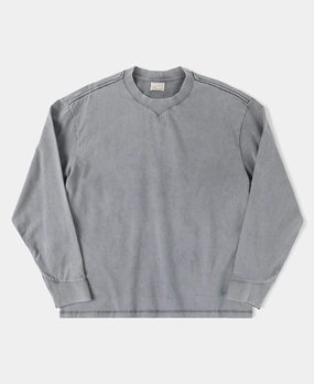 AntiPilling Treatment Suede Textured Drop Shoulder T-Shirt - Light Gray
