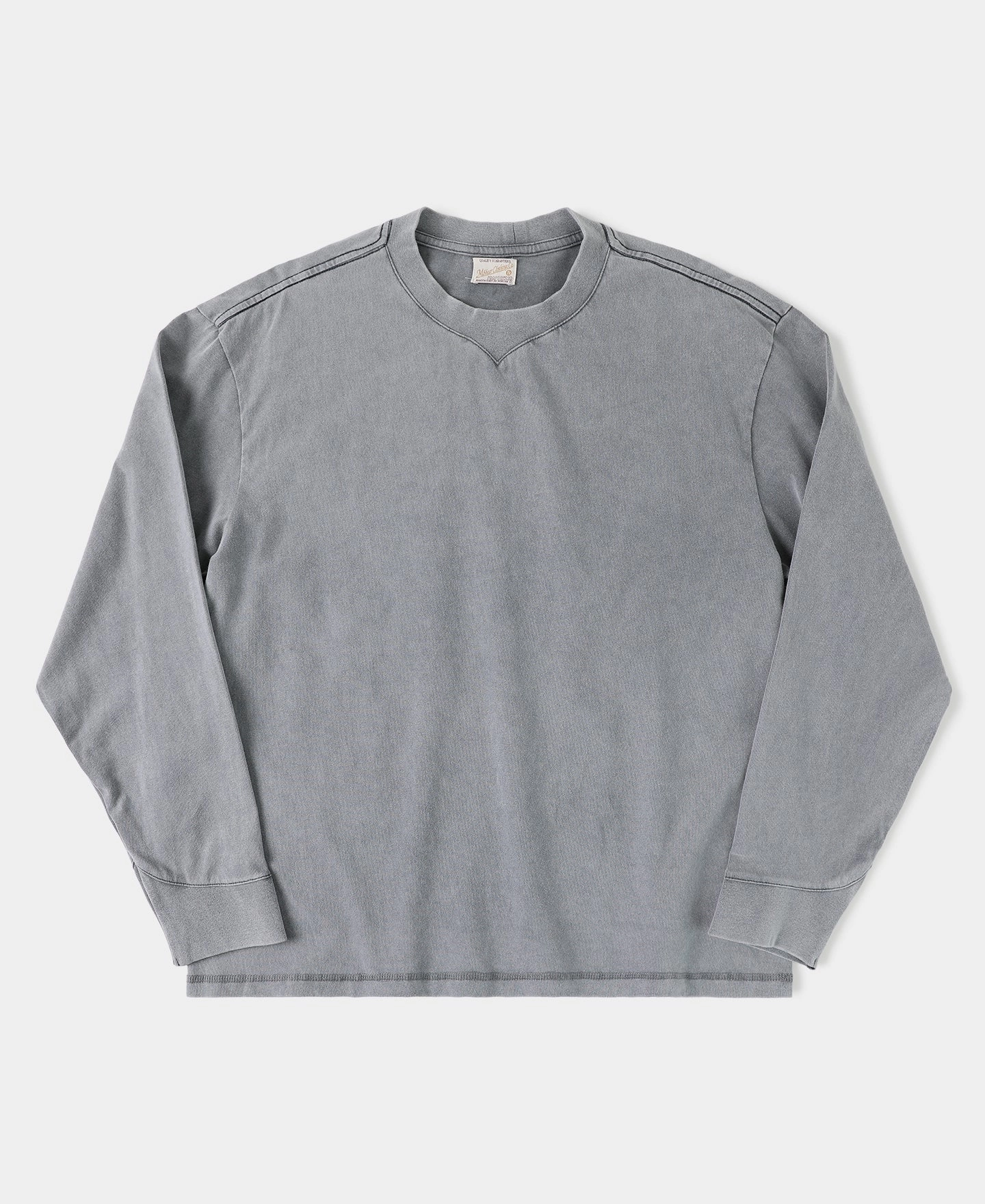 AntiPilling Treatment Suede Textured Drop Shoulder T-Shirt - Light Gray