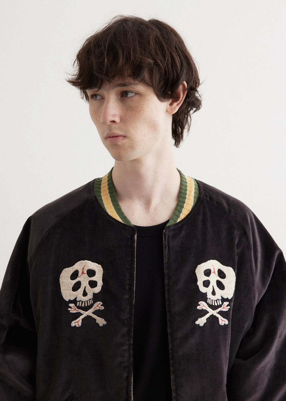 Sulfer Dyed Velvet Souvenir Jacket (RAINSKULL) Thermal Lining