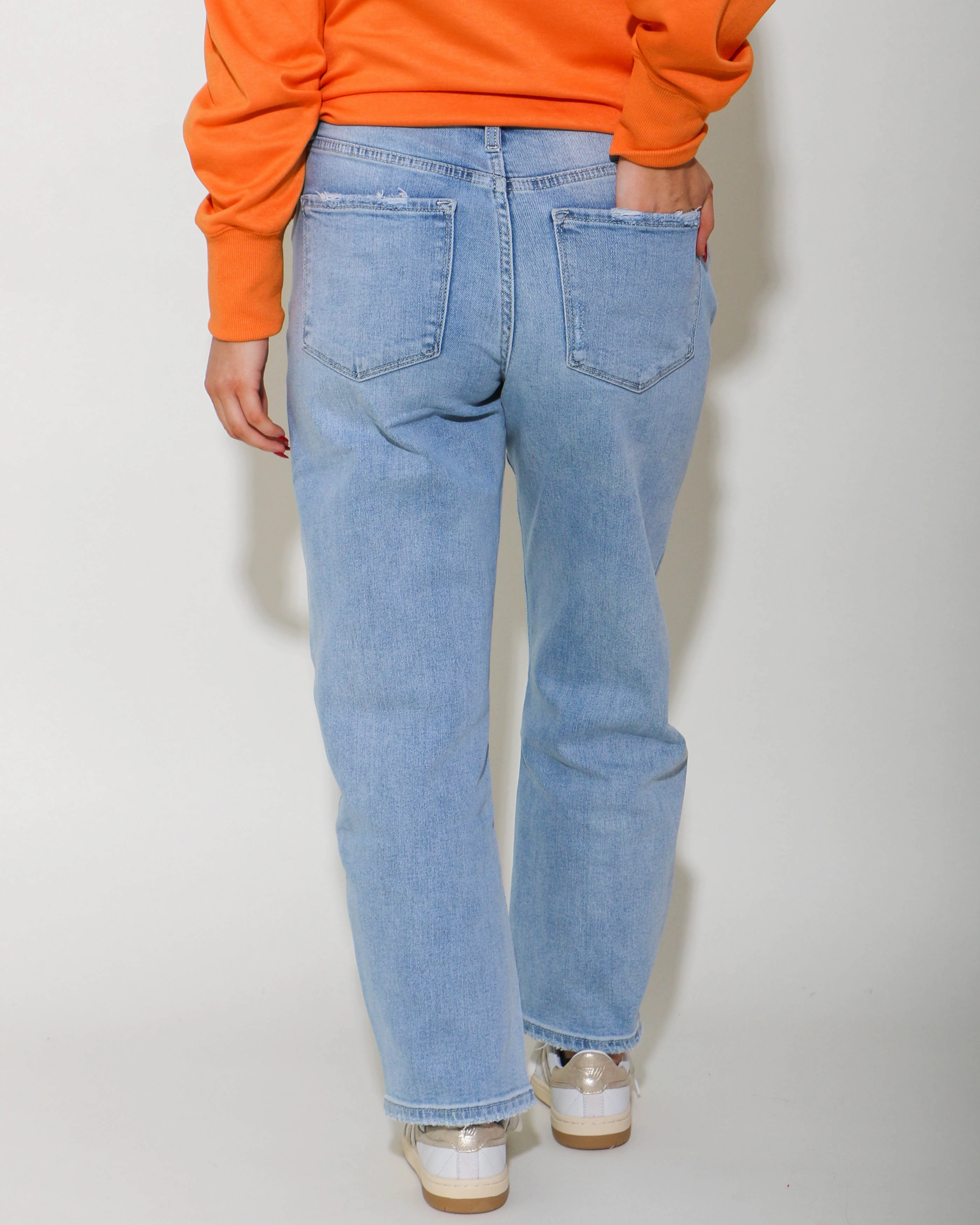 Super High Rise Barrel Jeans Quick Match Easy Routine