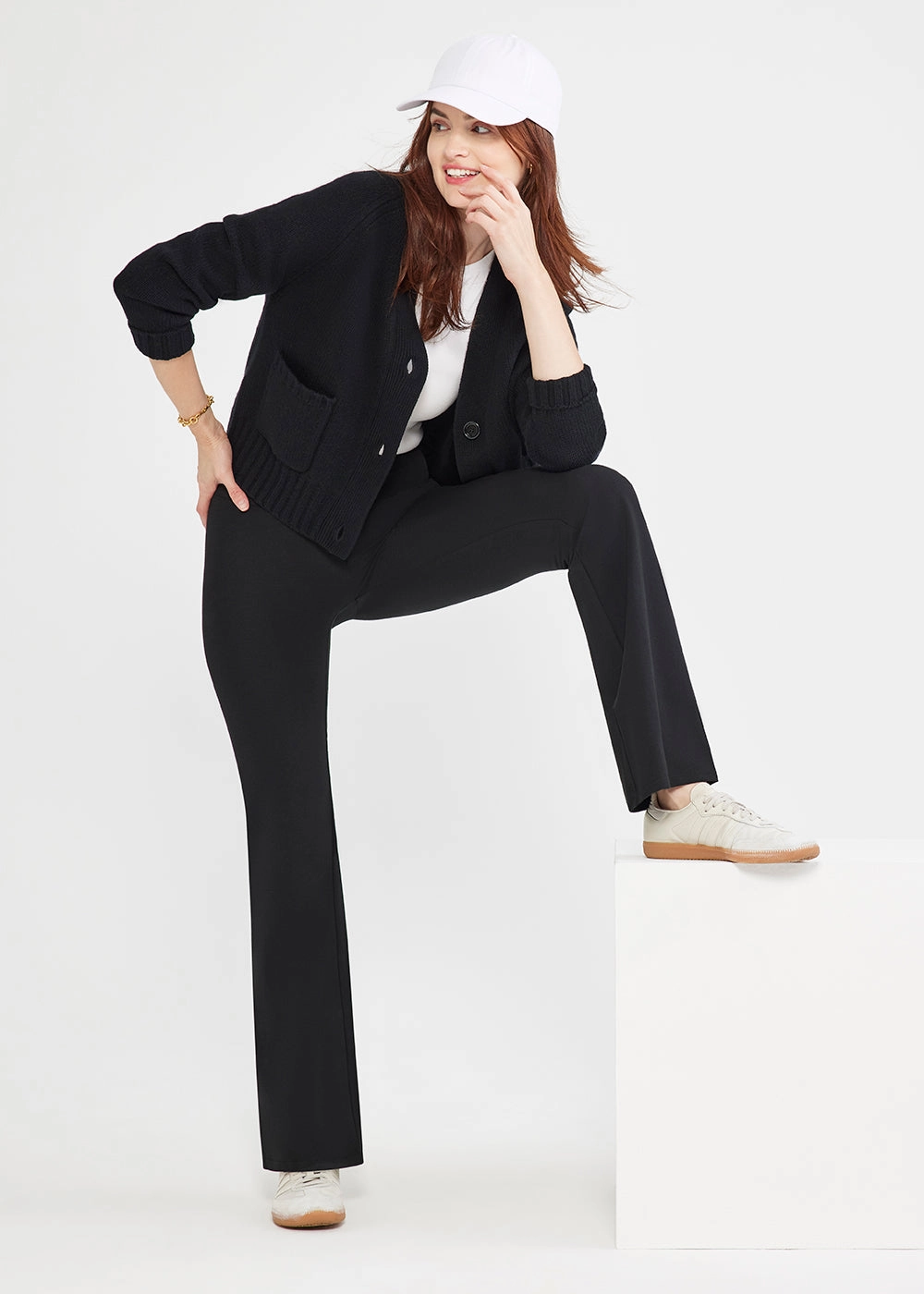 Susie Flare Shaping Legging - 360Sculpt? Cotton - Black Snug Comfort