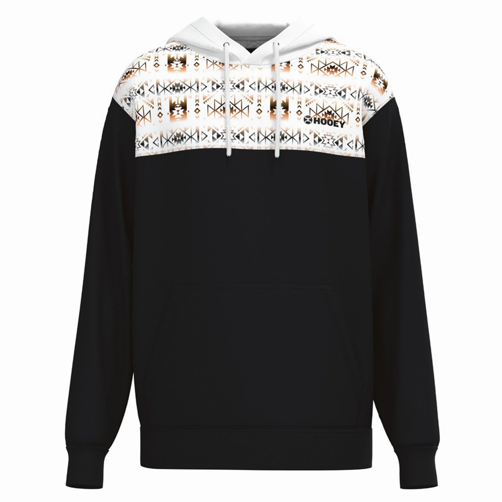 Designer Touch Anniversary Special Hooey Men's Ridge Black & White Aztec Hoodie