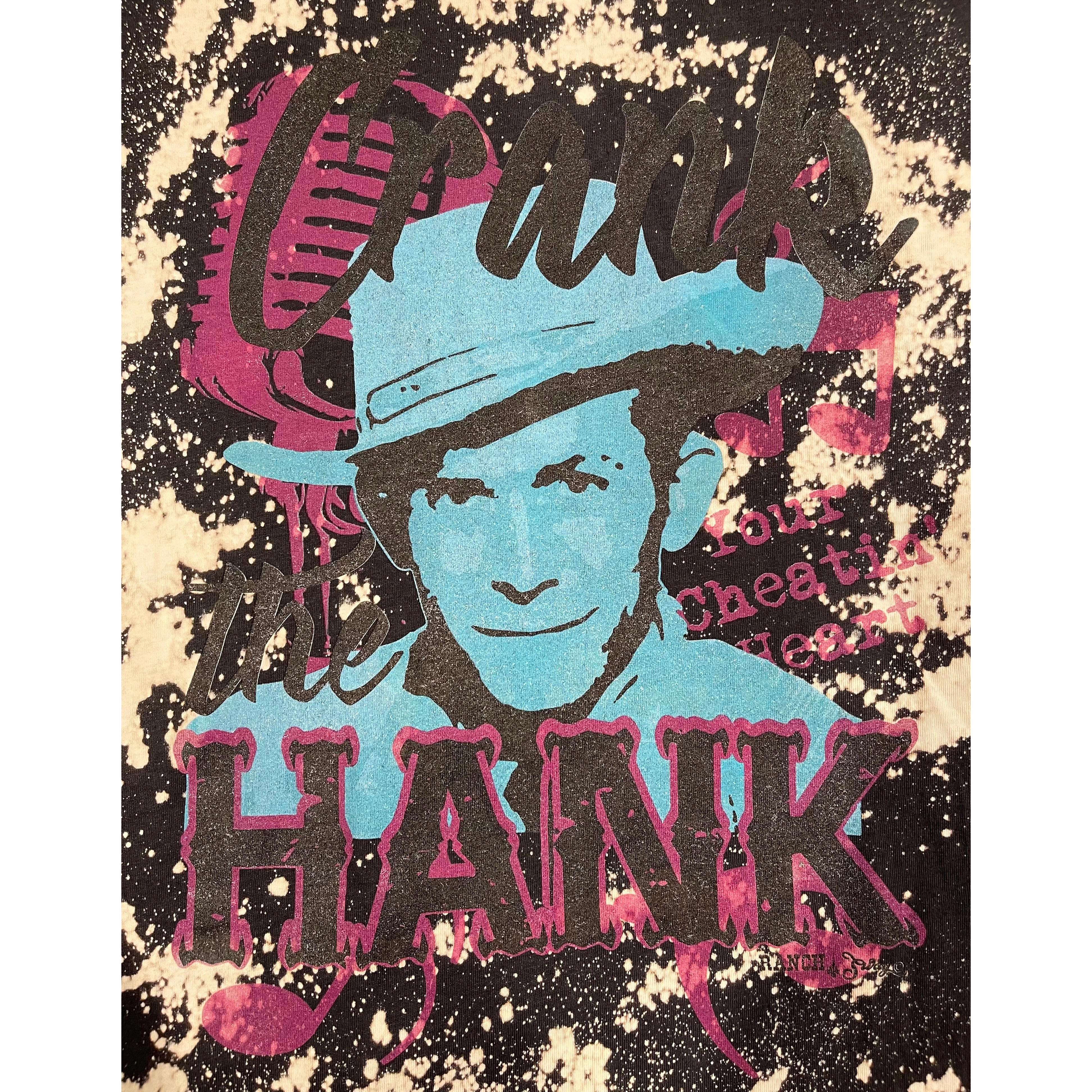 Crank up the Hank Bleached Tee Full Coverage Fit