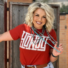 Texas True Threads Women's Brick Howdy T-Shirt QuickRelease Closures Sun Protective Fabric