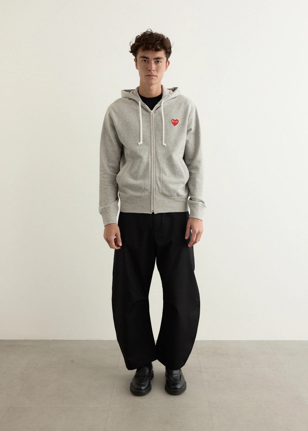 T168 Red Heart Sweatshirt Zip Hoodie Turtleneck