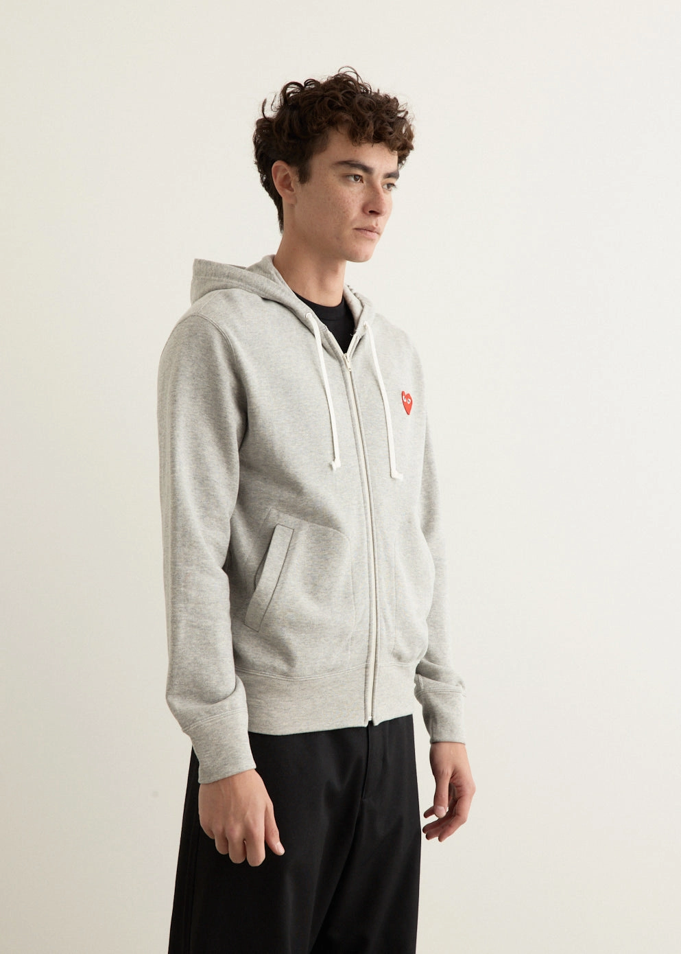 T168 Red Heart Sweatshirt Zip Hoodie Quick Dry Weave Recycled Material Composition