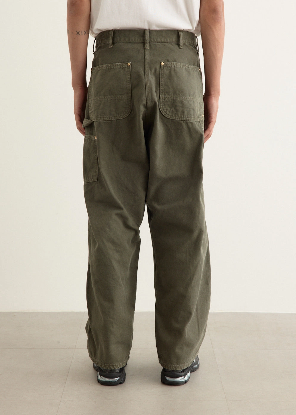 Dad's Fit Oxford Painter Pants Non Restrictive Cut Chill Mode