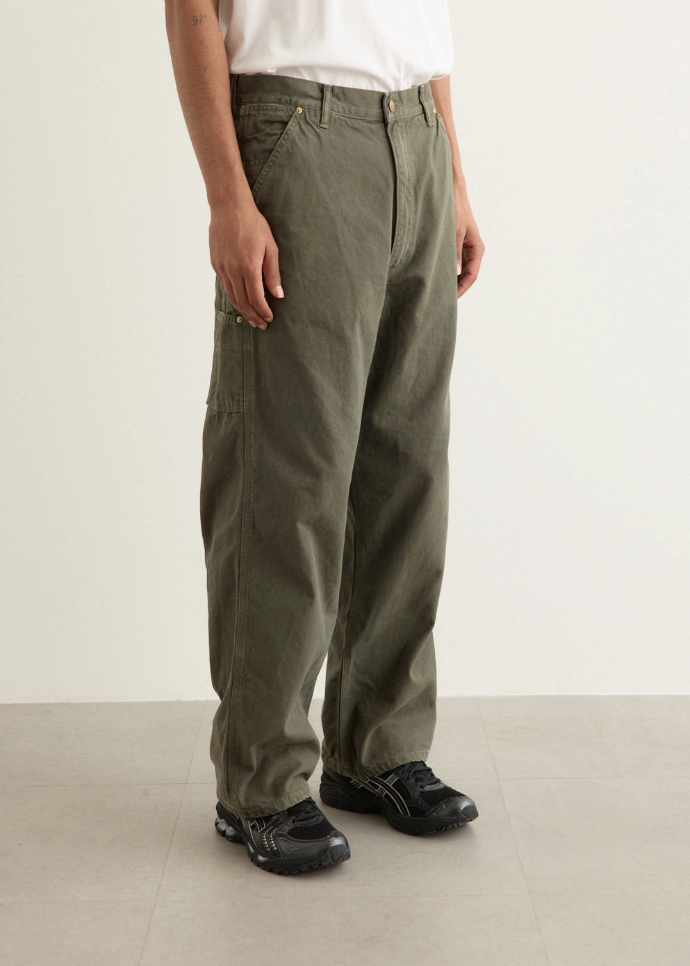 Dad's Fit Oxford Painter Pants Friction Resistant Fabric