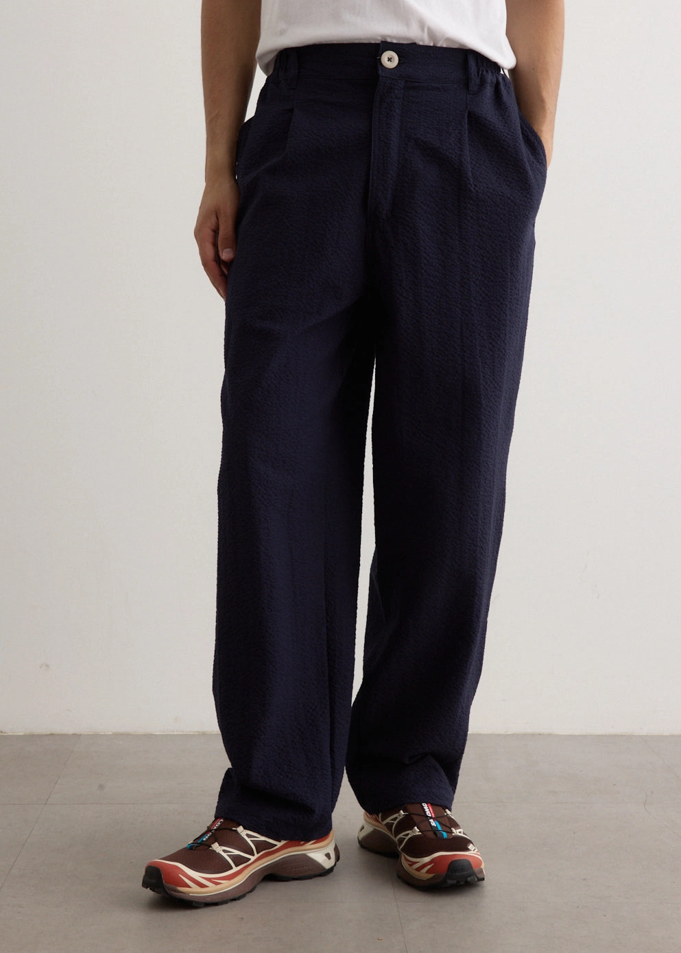 Comfy Texture Movement Support Seersucker Cosmic Pants