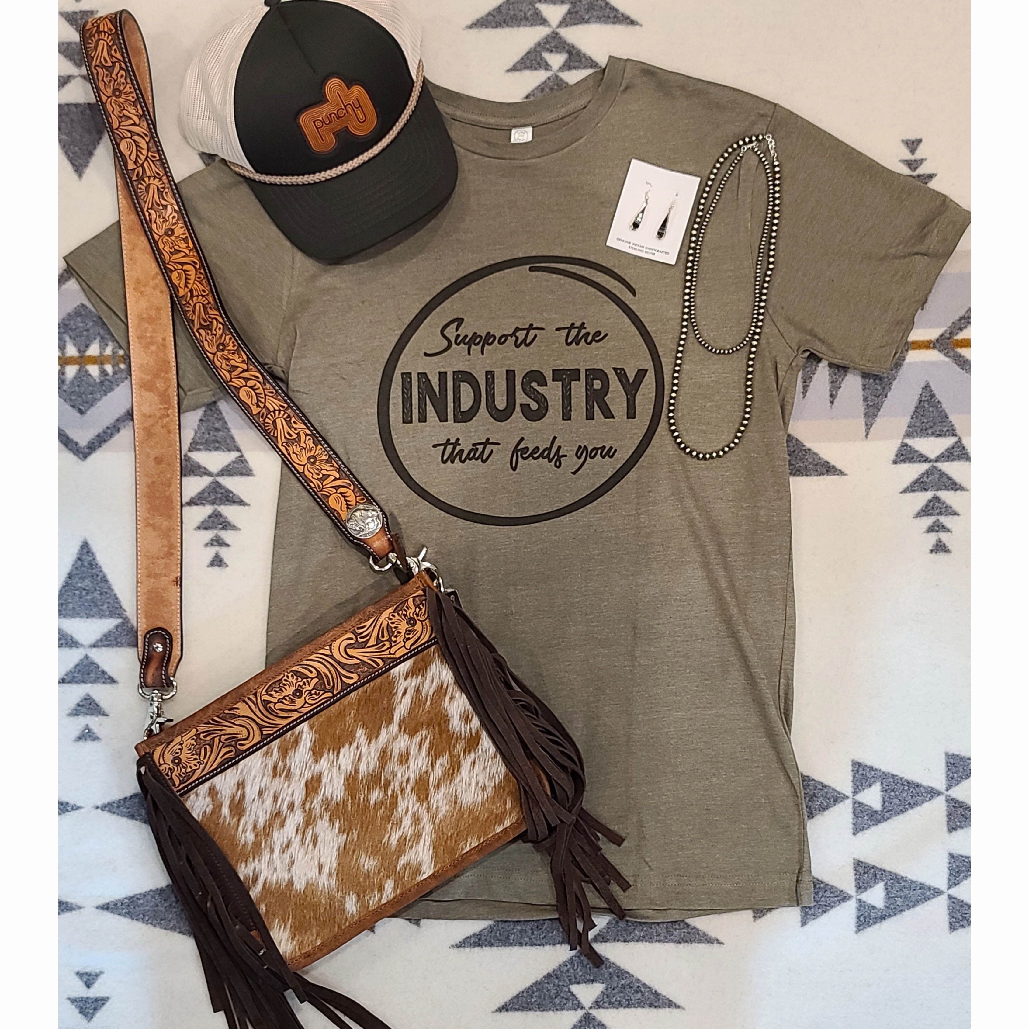 EasyCare Material TaglessCollar Support The Industry That Feeds You Tee