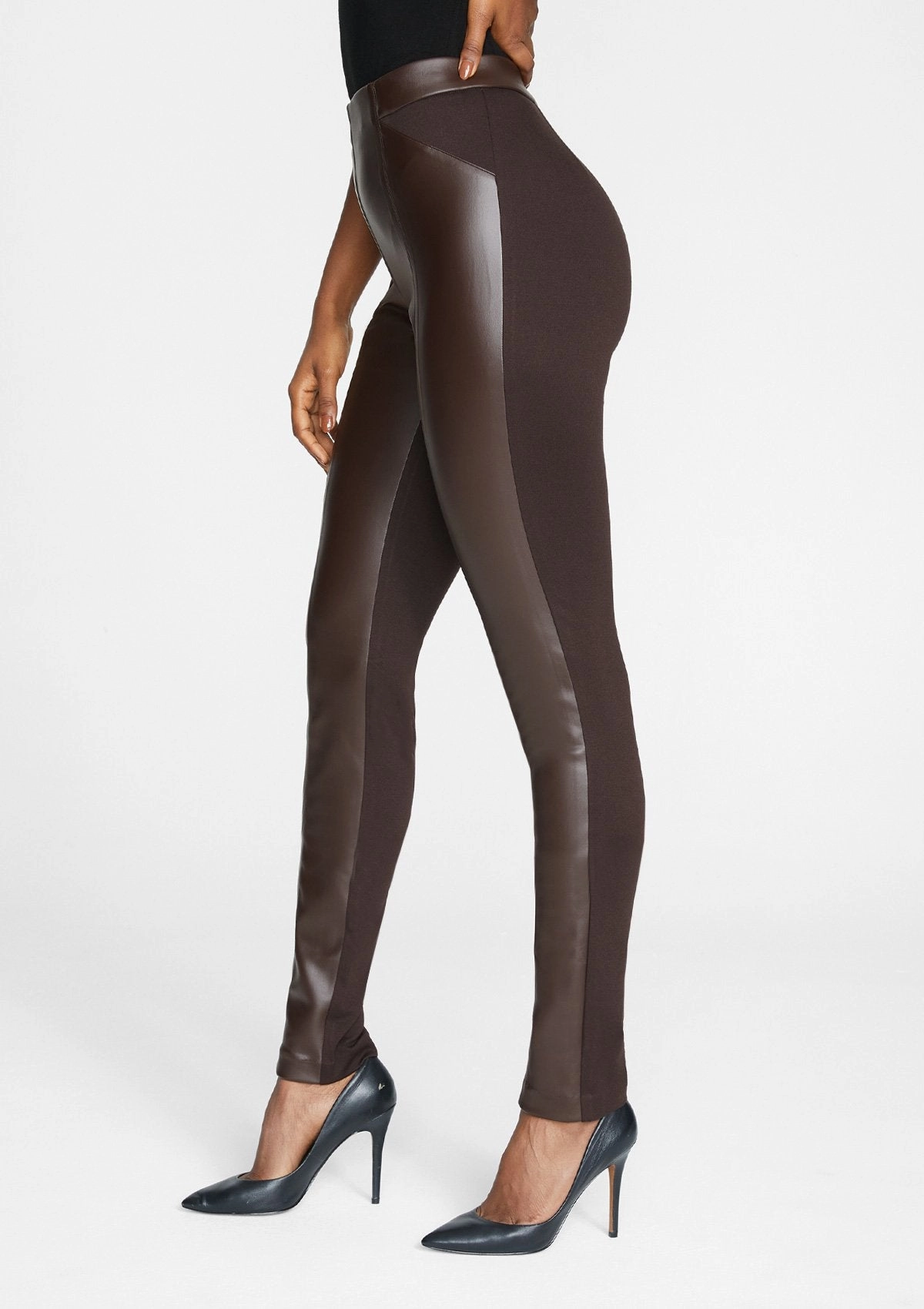 Tall Sandra Faux Leather Legging Travel Outfit Shape Retain