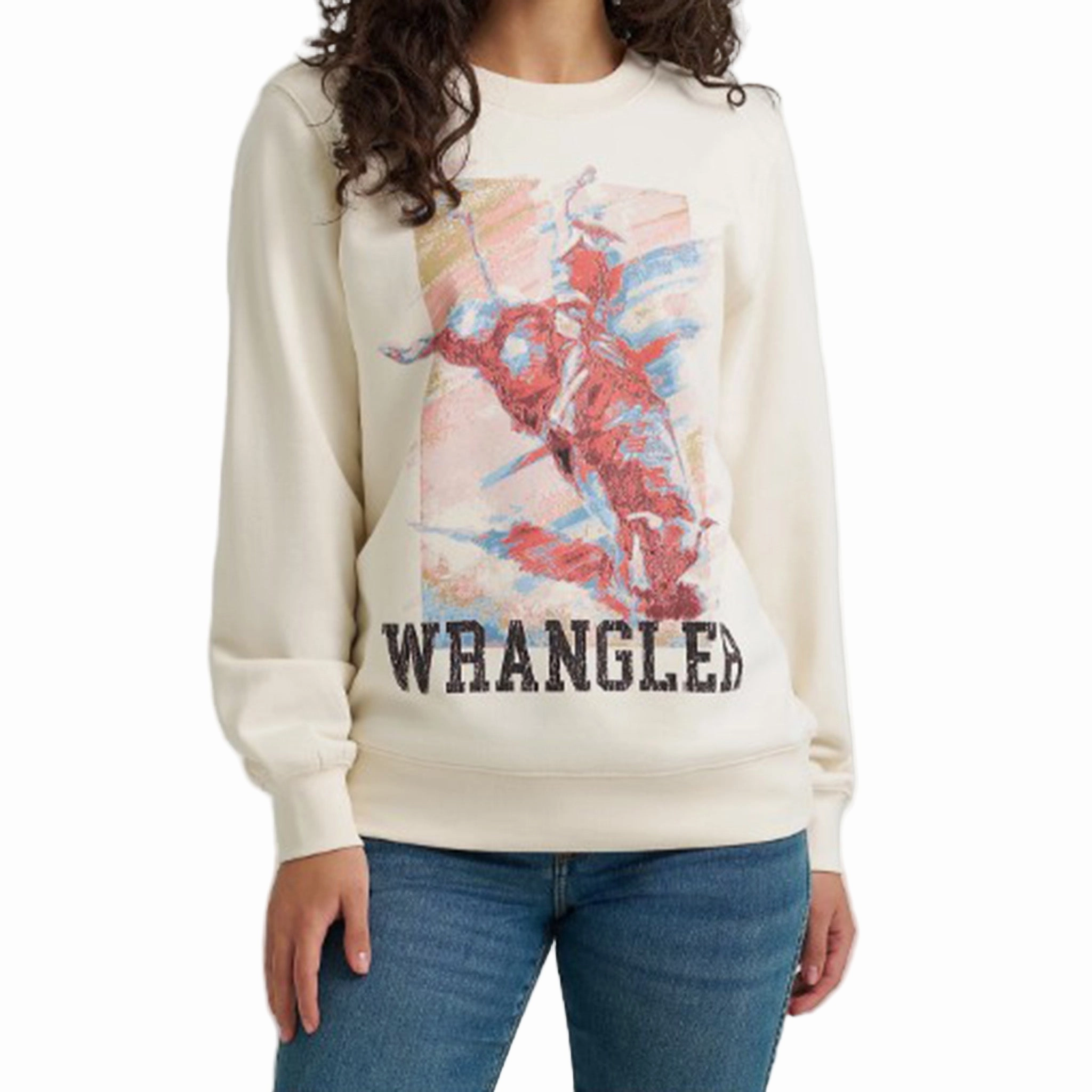 Everyday Urban Style Wrangler Women's Bucking Horse Crewneck