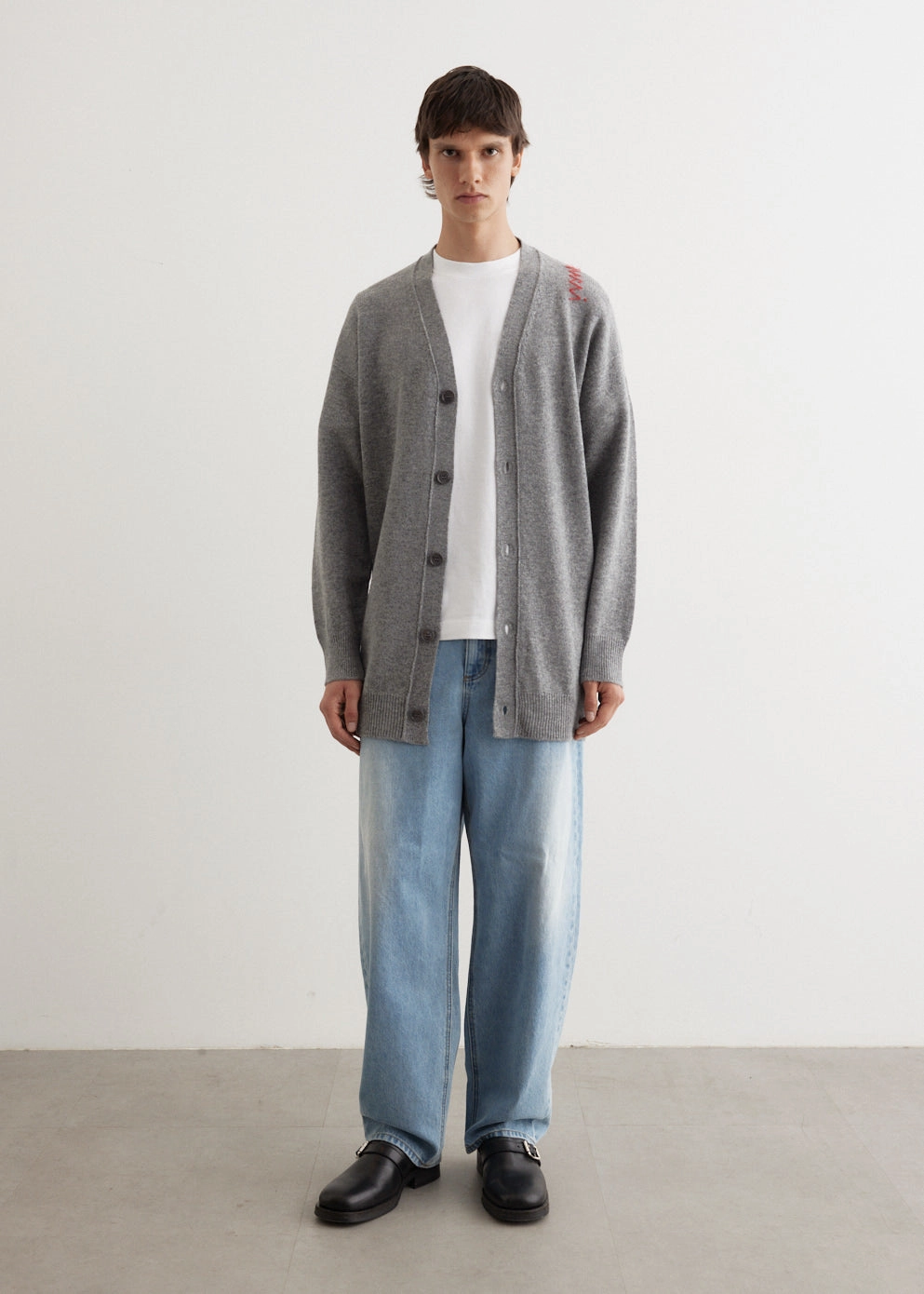 Holiday Trip Oversized Embroidered Logo Cardigan