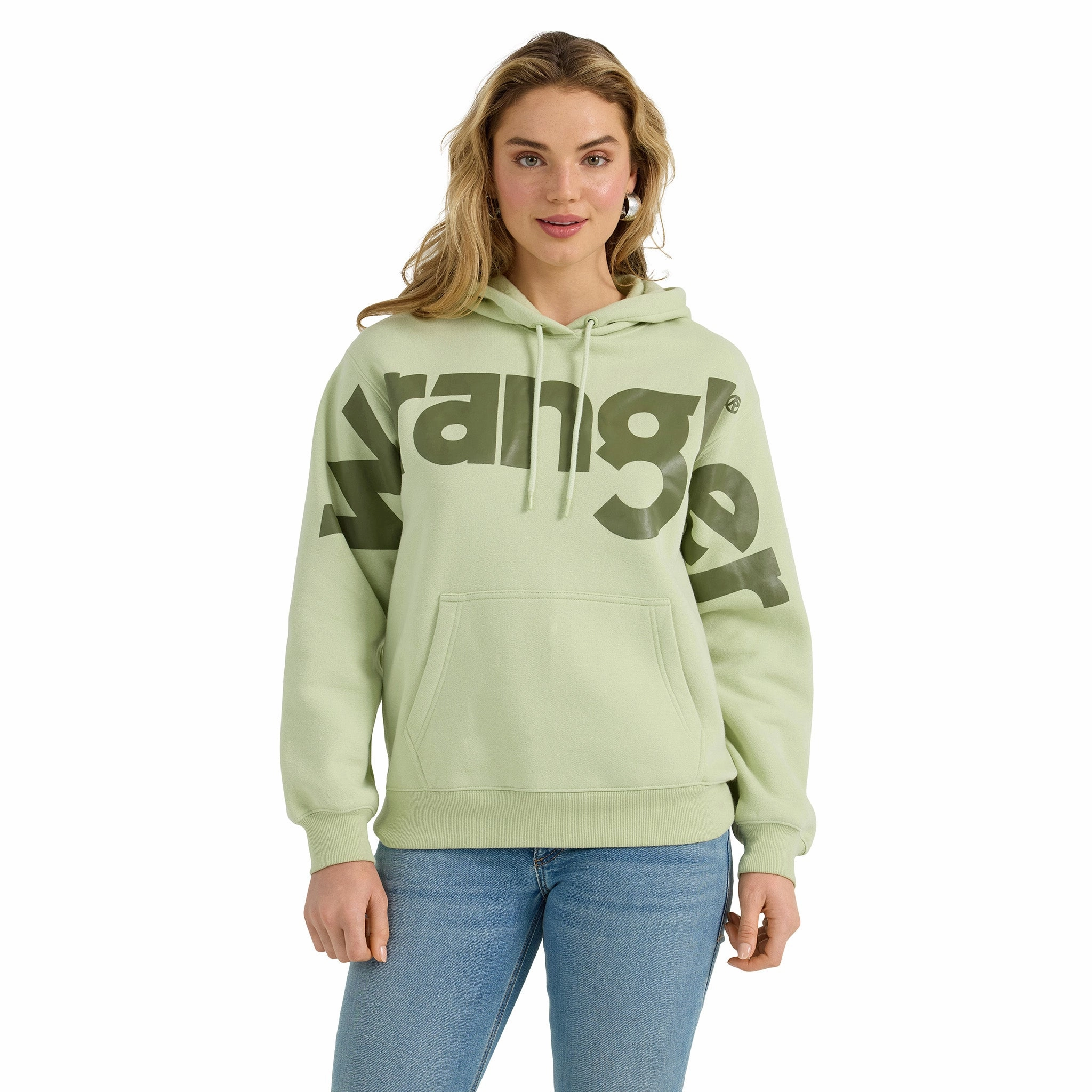 Wrangler Women's Mint Green Hoodie Crisp Air Piece Soft Interior Brushing