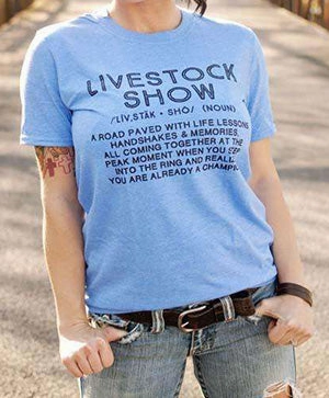 Athletic Look BreathableMoistureBarrier Women's Heather Blue Livestock Show T Shirt