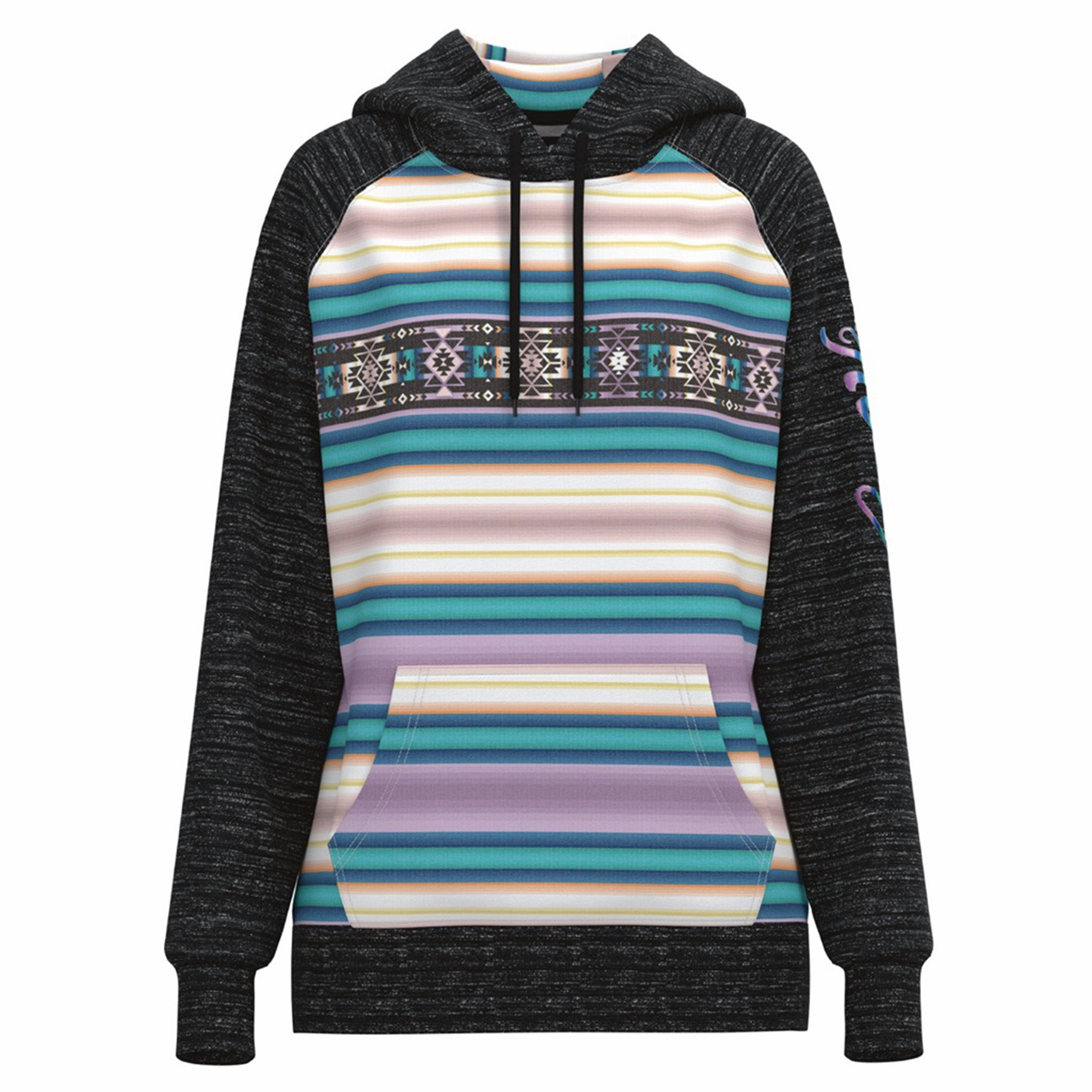 Modular Attachments Hooey Ladies Serape Hoodie With Black Sleeves
