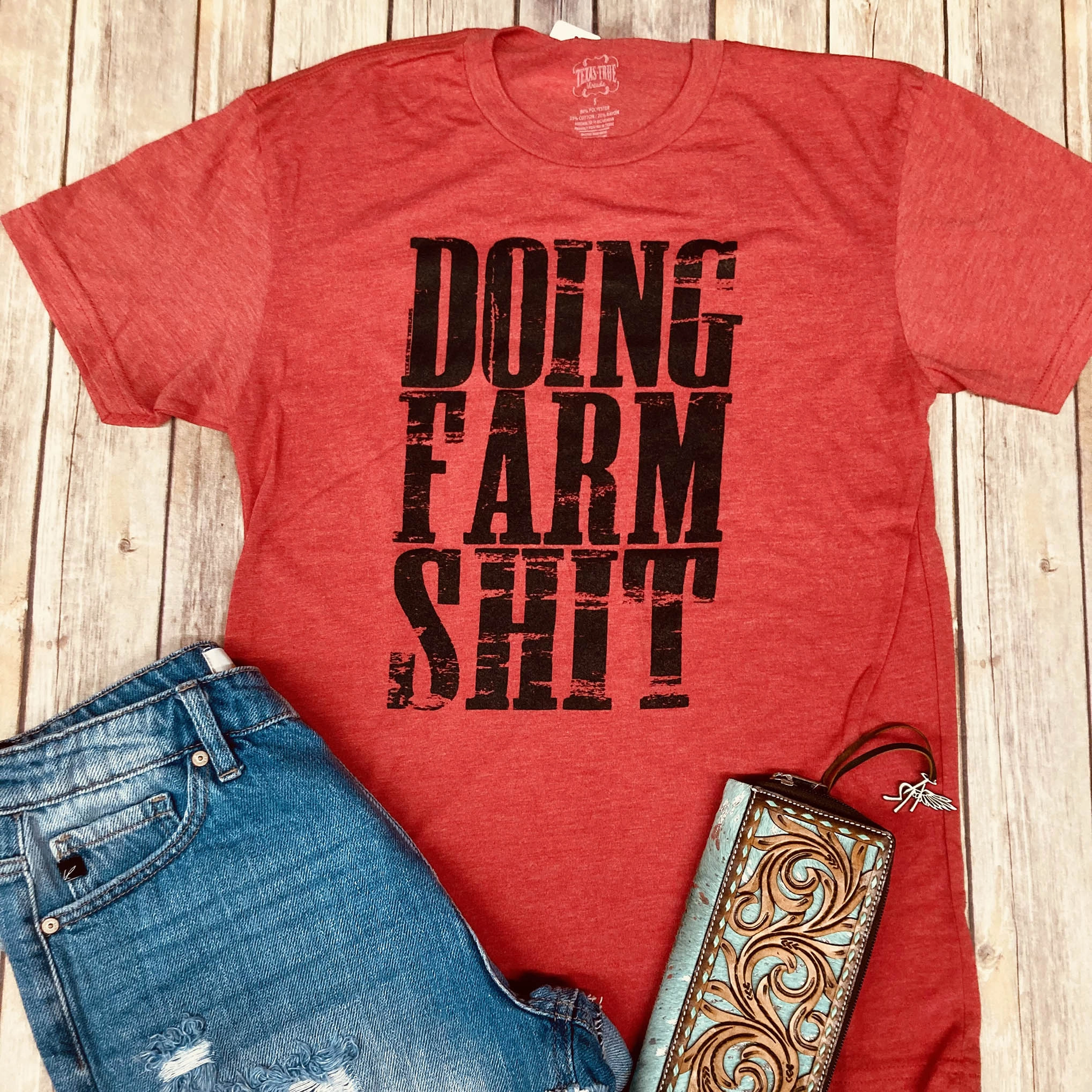 Versatile Design Texas True Doing Farm Shit Tee