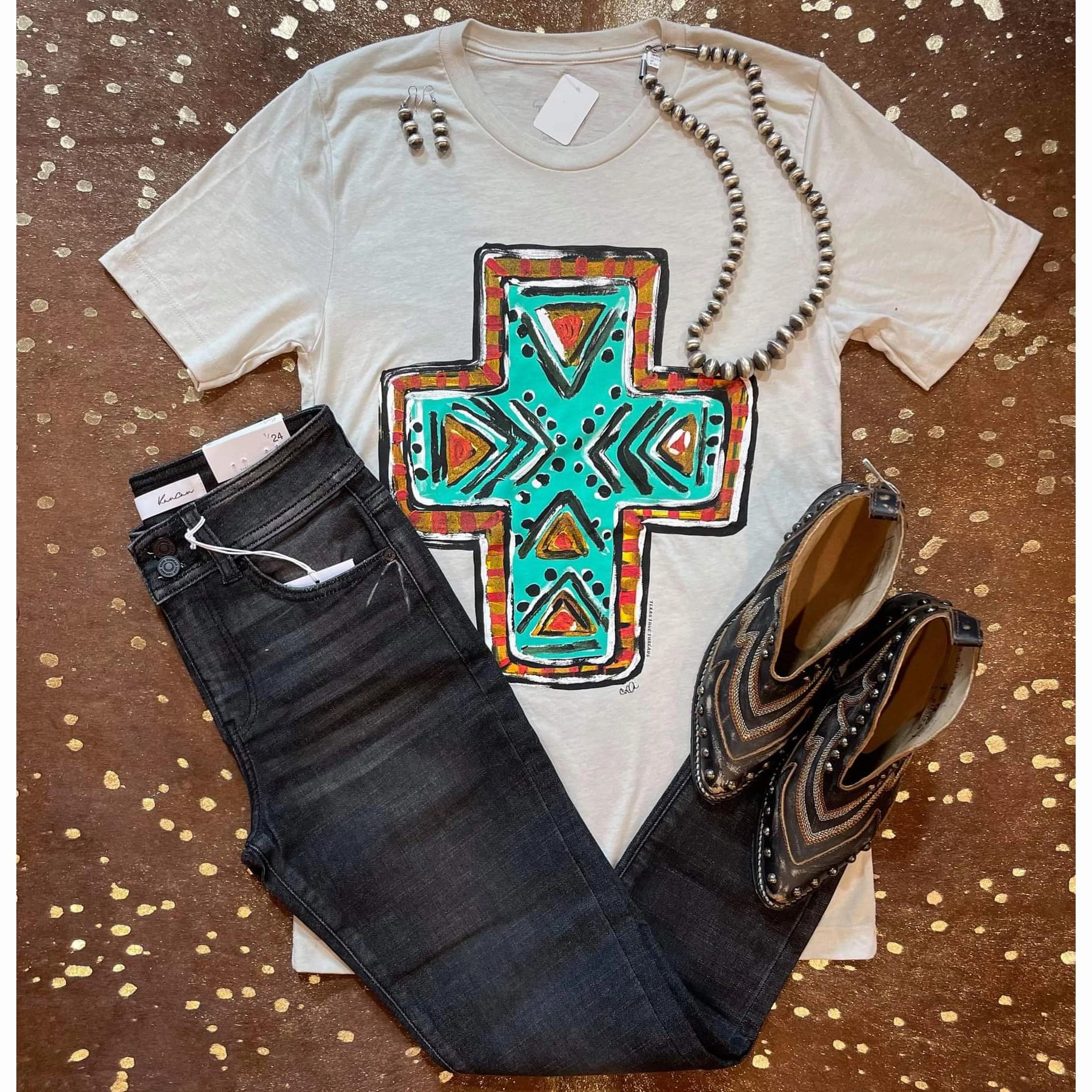 RelaxedNeckline Texas True Threads Callies Aztec Cross