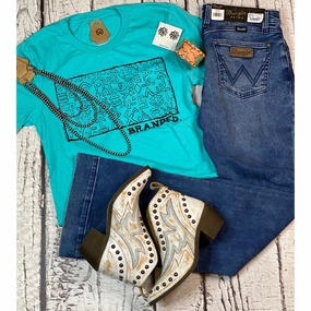 QuickRelease Fastener AllClimateAdaptive Texas True Threads Turquoise Branded Tee